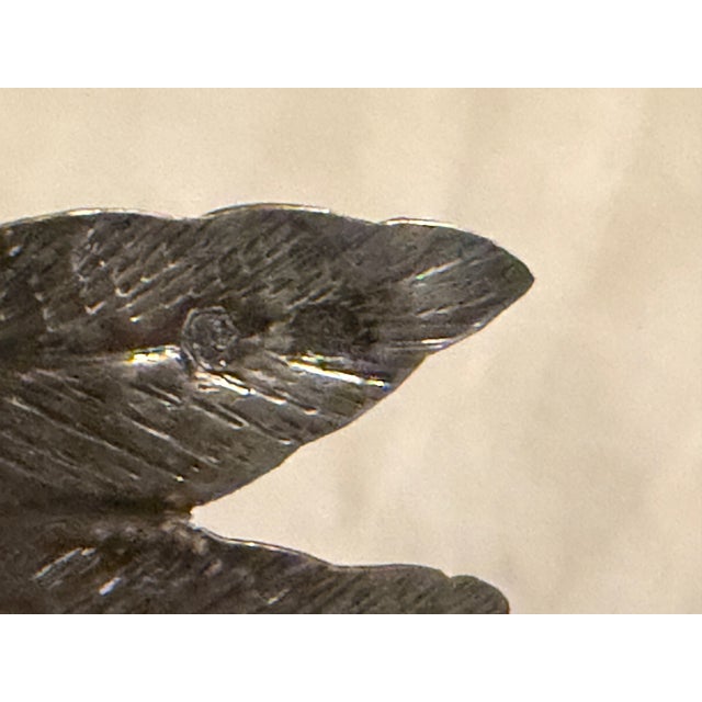 Mid-20th Century Spanish 915 Silver Chicken Figurine With Detailed Feather Work For Sale - Image 6 of 11