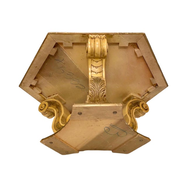 Vintage Italian Florentine Hexagon Coffee Table Hand Painted Gold Gilt Hollywood Regency For Sale In Washington DC - Image 6 of 14
