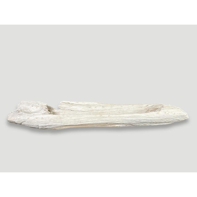 Andrianna Shamaris Sculptural Bleached Teak Wood Vessel For Sale - Image 11 of 18