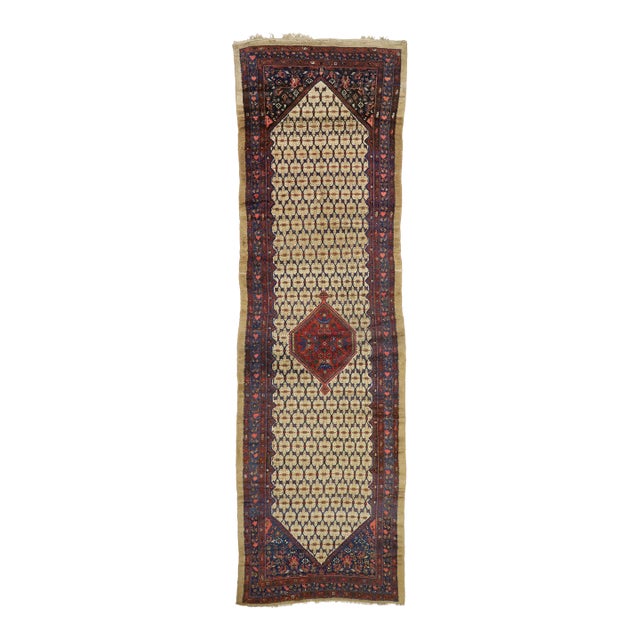 1880's Antique Persian Malayer Rug, 05'10 X 20'05 For Sale