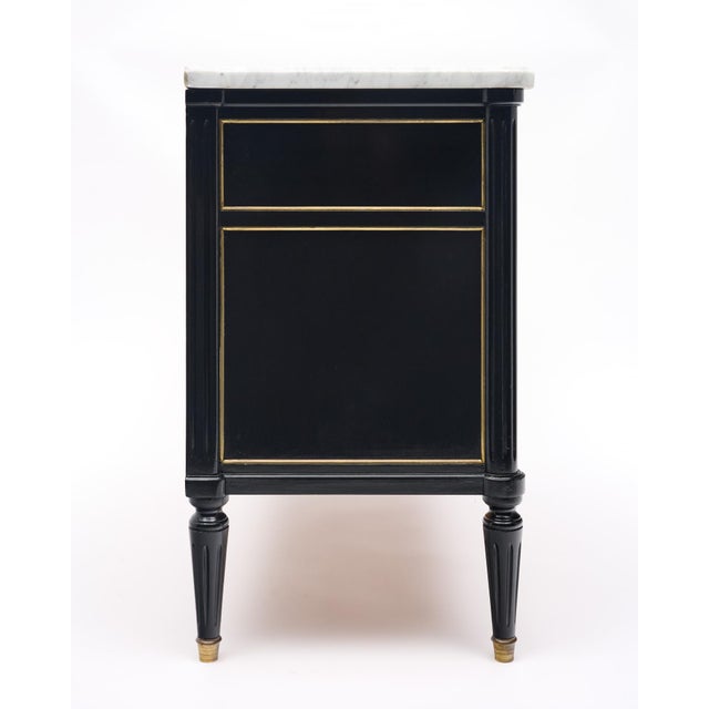 Wood Ebonized Louis XVI Chest of Drawers For Sale - Image 7 of 9