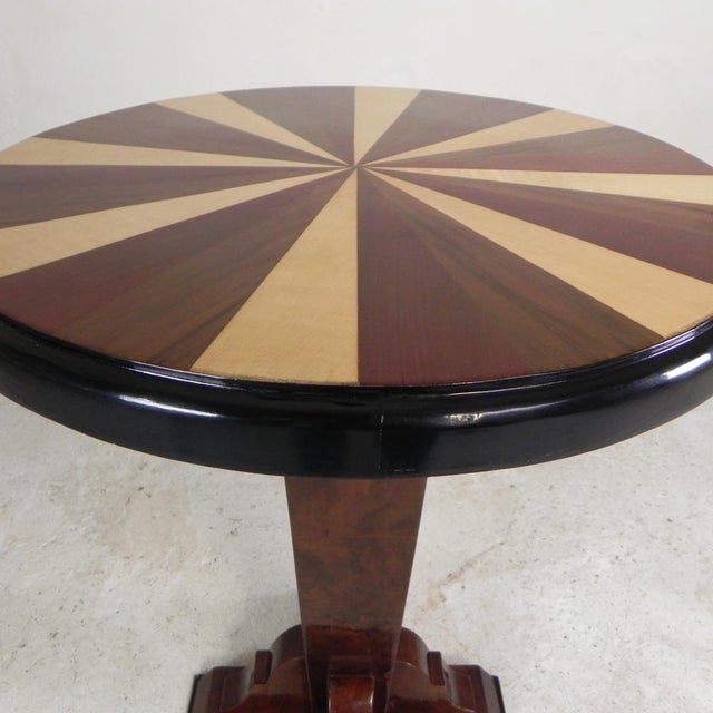 Art Deco Table with Inlaid Wood, 1990s For Sale - Image 6 of 18