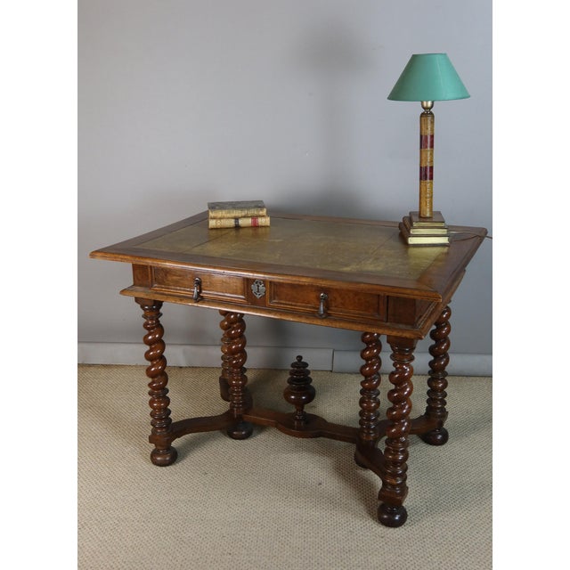 Louis XIII Style Writing Table in Natural Wood For Sale - Image 12 of 12