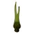 Vintage l.e. Smith Avocado Green Pedestal Swung Vase 16.5" MCM Simplicity Uv Reactive For Sale