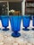 A fabulous set of six Vintage electric blue Iced Tea Glasses / Goblets - Made in the USA by Independence Glass - Such a...