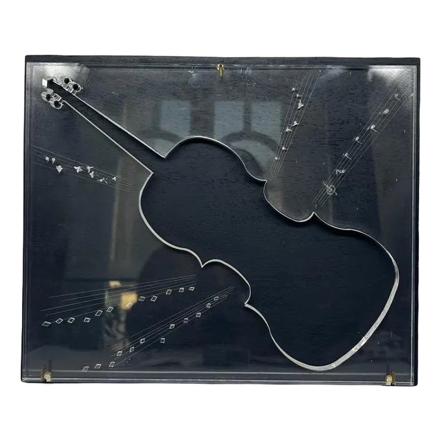 Acrylic Glass Violin Artwork, 1970s For Sale