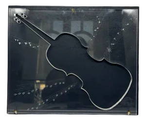 Acrylic Glass Violin Artwork, 1970s