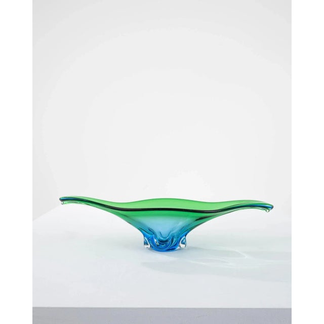 The vivid hues and liquid lines of blown art glass create an unmissable accent. Made in Italy circa 1960, expressive...