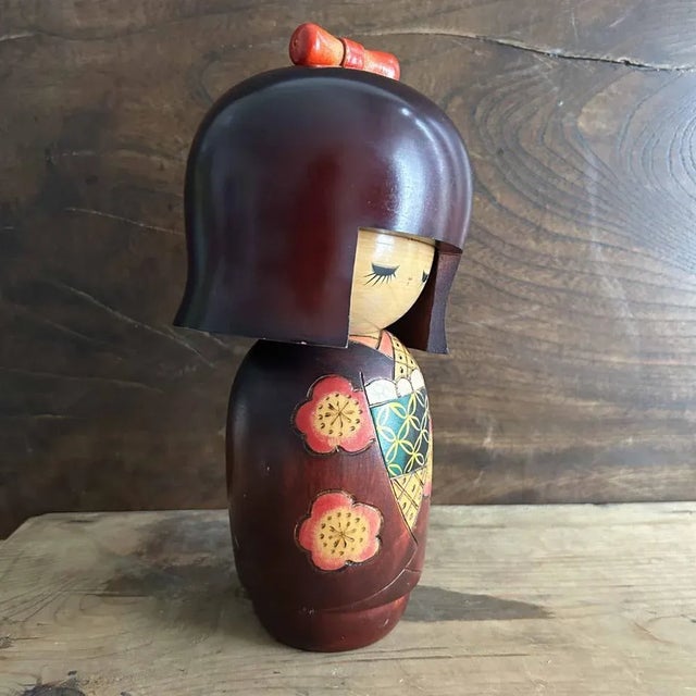 Wood Vintage Kawaii Kokeshi Doll, 1970s For Sale - Image 7 of 9