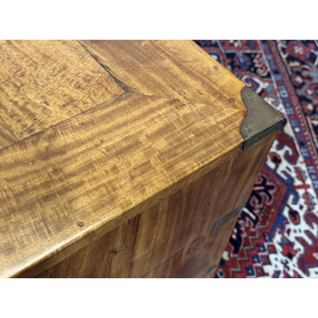 Indian Marine Flat-Top Desk in Mahogany, 1980s For Sale - Image 14 of 18