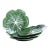 Vintage Bordallo Pinheiro Green Cabbage Majolica Leaf Dinner Plates- Set of 4 For Sale