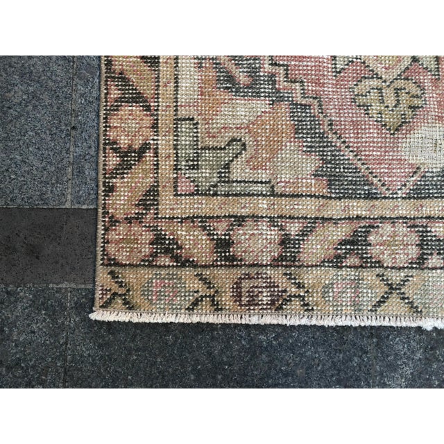 1960s Turkish Oushak Hallway Runner Rug For Sale - Image 9 of 11