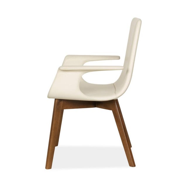 D27 Leather Chairs in Cream from Hülsta, Set of 4 For Sale - Image 11 of 13