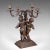This is an attractive bronze girandole candelabra, a four branch Victorian revival candlestick dating to the mid-20th...