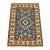 Kazak Rug 2’1” X 3′ Blue Wool Tribal Hand-Knotted Oriental Carpet For Sale