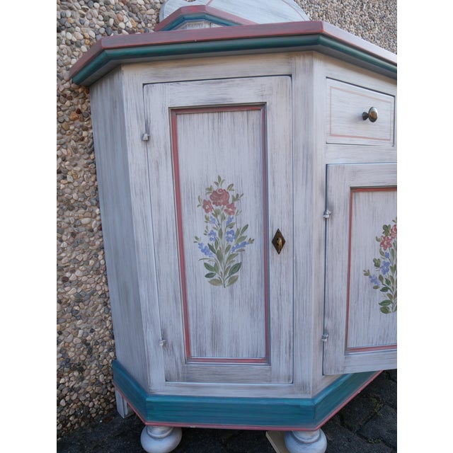 Vintage Lacquered Corner Sideboard. 1990s For Sale - Image 12 of 16