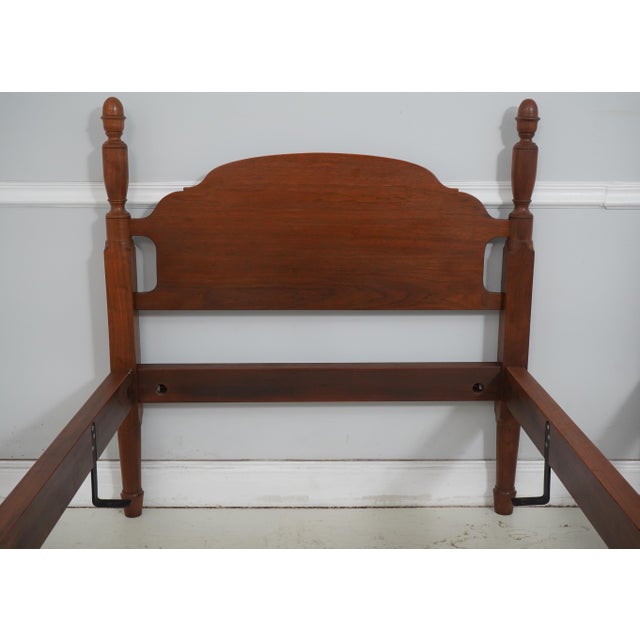 Traditional Pair of Custom Made Colonial Twin Beds For Sale - Image 3 of 15