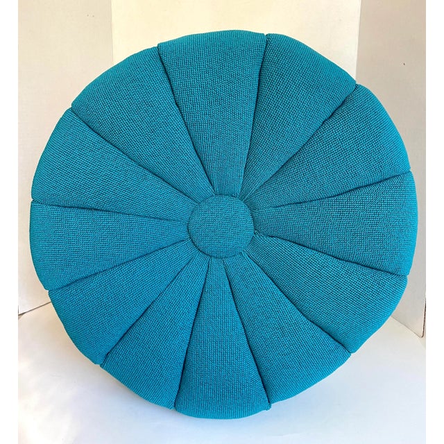 Mid 20th Century Heywood-Wakefield Mid-Century Modern Flower Swivel Ottoman Footstool For Sale - Image 10 of 11