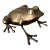 Vintage Mid-Century Large Brass Frog Figurine For Sale
