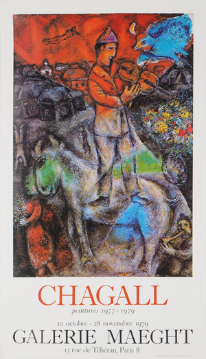 Le Violoniste Poster after Marc Chagall
