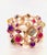 Purple Bochic “Capri” Vintage Ruby & Multi Sapphire Bangle Set In 18K Gold & Silver For Sale - Image 8 of 10