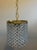 Hollywood Regency Vintage Hollywood Regency Crystal Waterfall Pendant Light For Sale - Image 3 of 12