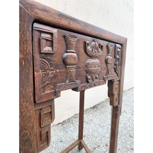 19th Century Mint Style Hard Wood Chinese Console Table For Sale - Image 11 of 13