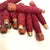 Early 20th Century Early 20th Century Wooden Textile Quills Burgundy Thread Wound Set of 12 For Sale - Image 5 of 10