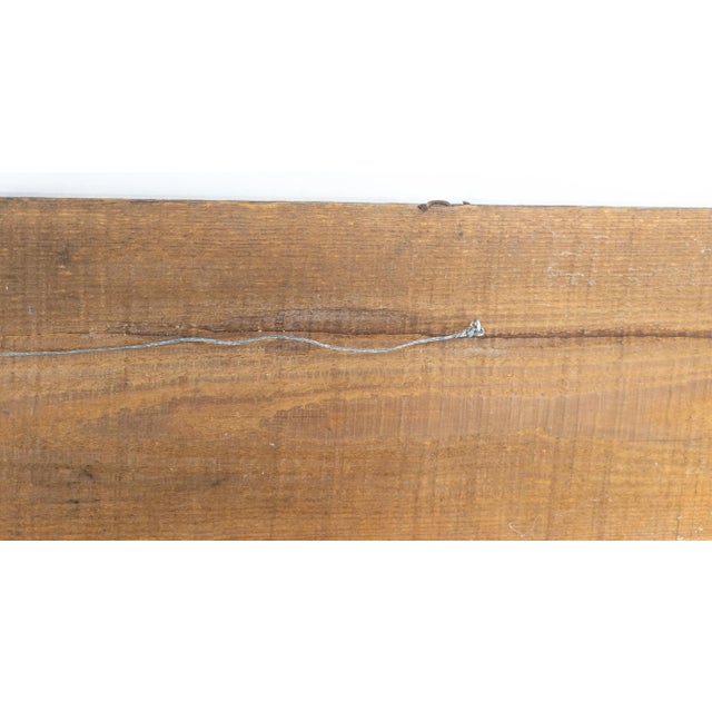 Wood 20th Century Primitive Rustic Decorative Wood Sign For Sale - Image 7 of 8