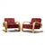 Alvar Aalto Armchair 400 Tank Mid Century Bentwood Lounge Chairs - Pair Each chair measures: 30 wide x 33 deep x 26.25...