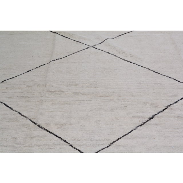 Moroccan Contemporary Moroccan Hand Knotted Wool Rug, 12'3 X 15'5 For Sale - Image 3 of 6
