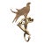Rare Late 17th / Early 18th Century Forged Iron Oil Lamp Hook With Bird Motif For Sale