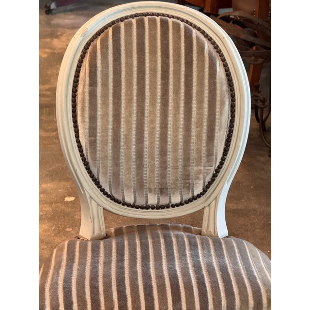 Mid 20th Century Set of Six French Louis XVI Style Dining Chairs For Sale - Image 4 of 9