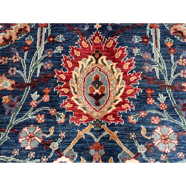 Navy Sultani Area Hand-Knotted Wool Rug - 10'0" X 8'1" For Sale - Image 12 of 15