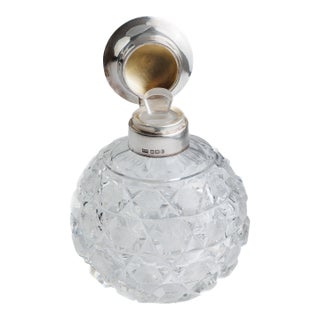 Antique Victorian Cut Crystal Scent Bottle For Sale
