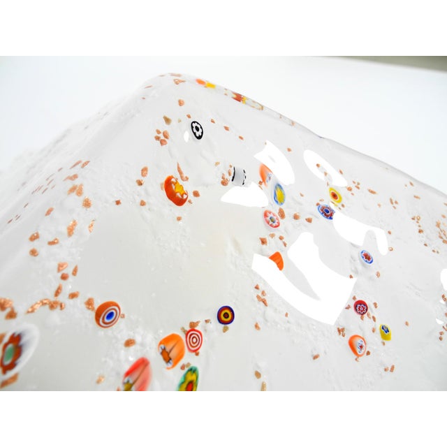 Metal Postmodern Murano Glass Triangle Ceiling Lamp from Sylcom, Italy, 1985 For Sale - Image 7 of 18