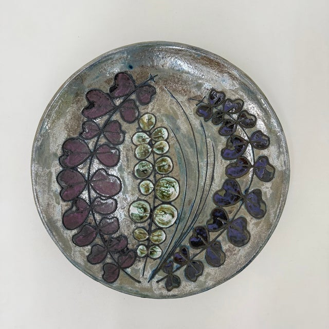 German Rusha Handarbeit Ceramic Wall Plate, 1970s For Sale - Image 6 of 15