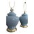 Postmodern Vintage Powder Blue Ginger Jar Table Lamps, Pair of 2 With Brass-Tone Bases For Sale - Image 3 of 10