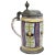 German Pewter Mounted Faience Pottery Tankard For Sale - Image 9 of 9