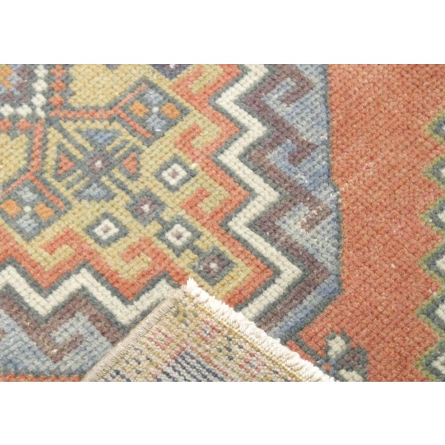 Illustration 1960s Turkish Oushak Yastik Rug For Sale - Image 3 of 4