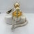 Vintage 1980s White & Gold Victorian Style Rotary Dial Telephone, Made in Japan For Sale - Image 4 of 9