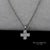 Silver 18k(750) White Gold Natural Diamond Cross Pendant Necklace With Chain For Sale - Image 8 of 12