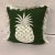Green and White Embroidered Pineapple Pillow With Tassel Trim For Sale - Image 4 of 4