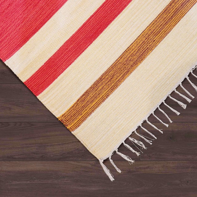 Modern Pasargad Home Kilim Beige Cotton Area Rug-10' 0" X 10' 0" For Sale - Image 3 of 6
