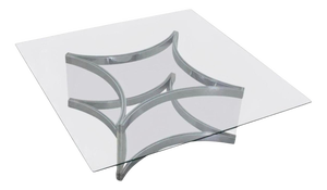 Mid-Century Modern Chrome and Acrylic Coffee Table by Alessandro Albrizzi, 1970