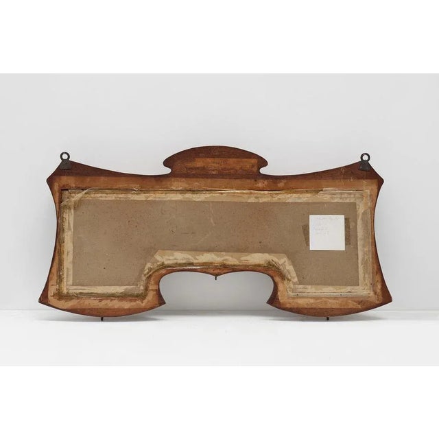 Art Nouveau Wall-Mounted Coat Rack with Framed Watercolors from Cassier, Belgium, 1905 For Sale - Image 9 of 15