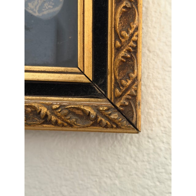 Brass Vintage English Tudor Lady Verney Brass Rubbing, 1547, Ornate Gilt Frame For Sale - Image 8 of 8