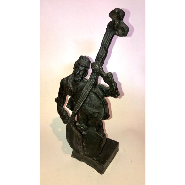 Modern Mane Katz, Russian French Judaica Jewish Shtetl Wedding Klezmer Musician Bronze Sculpture For Sale - Image 3 of 10