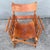 Mid-Century Modern Vintage Costa Rican Wood and Leather Folding Rocking Chair For Sale - Image 3 of 9