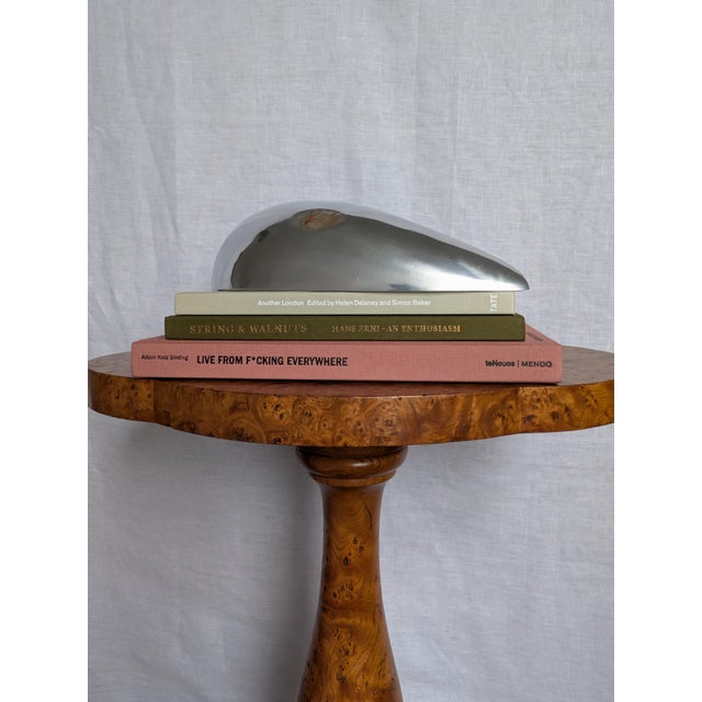 Vintage Brushed Chrome Metal Catch All, 1980s For Sale - Image 10 of 12
